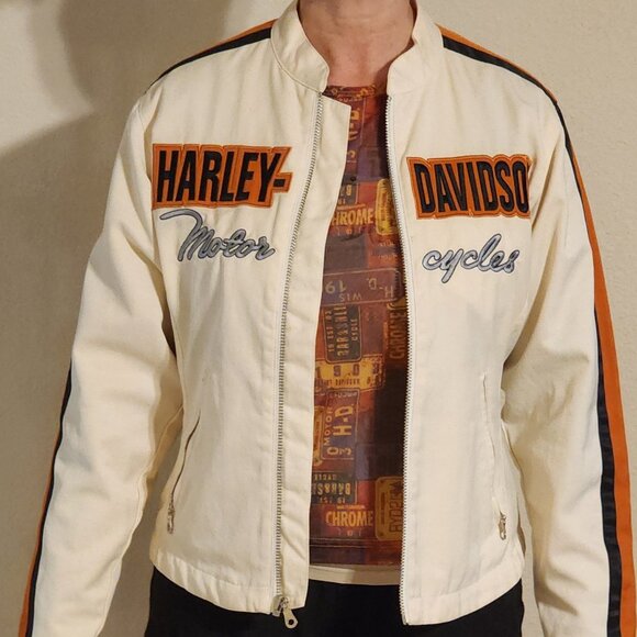 Harley-Davidson Motorcycle Vintage 90's Nylon Riding Jacket - Picture 1 of 6